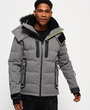 Superdry Deluxe Nordic Snow Puffer Férfi Kabát Sötét Szürke | OFHRL1976